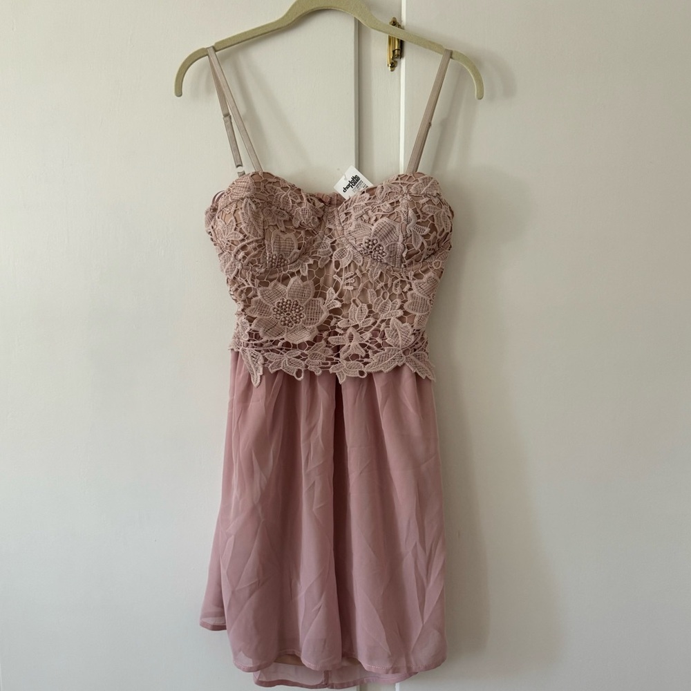 Charlotte Russe Crochet Lace Top Dress